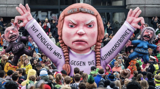 kinderen demeonstreren met Greta Thunberg voor het klimaat