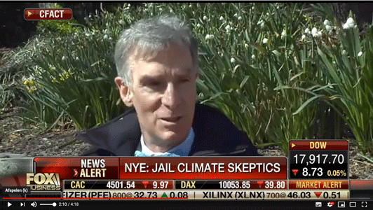 Bill Nye wil klimaatsceptici vervolgen wegens misdaden tegen de mensheid.
