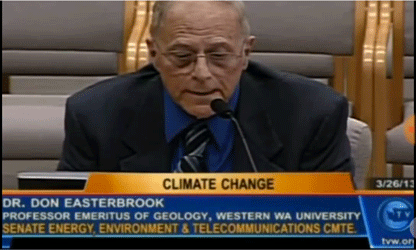 Dr Don Easterbrook getuigt voor een USA senaatscommissie over de rol van CO2