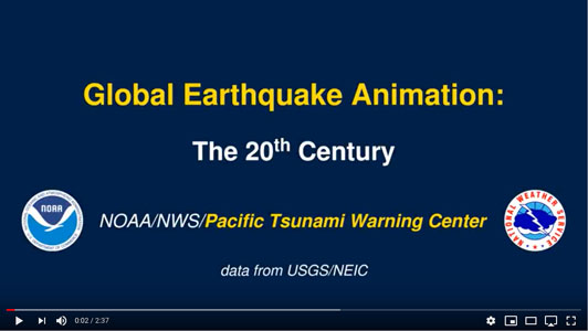 Globa Earthquake Animation 1900-2000