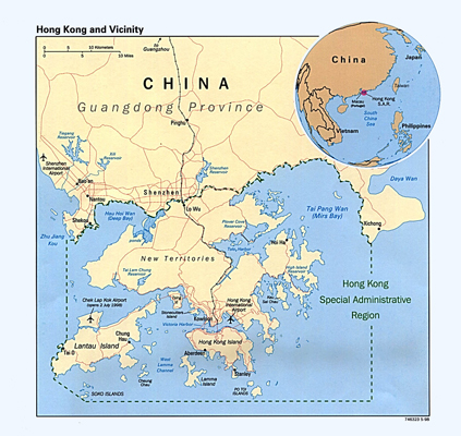 Hong-Kong and vicinities map