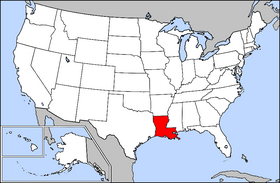 Louisiana kaart