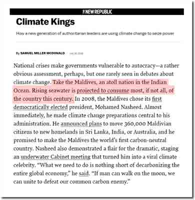 klimaatkoning van de Maladiven