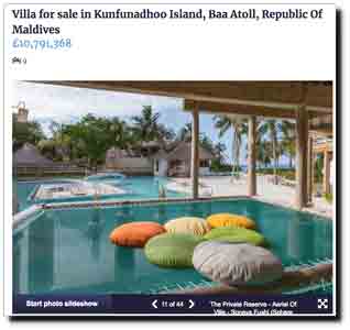 Maladiven villa te koop