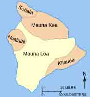 kaart van Mauna Loa- Hawai