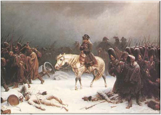 Napoleon's terugtocht uit Rusland door Adolph Northen