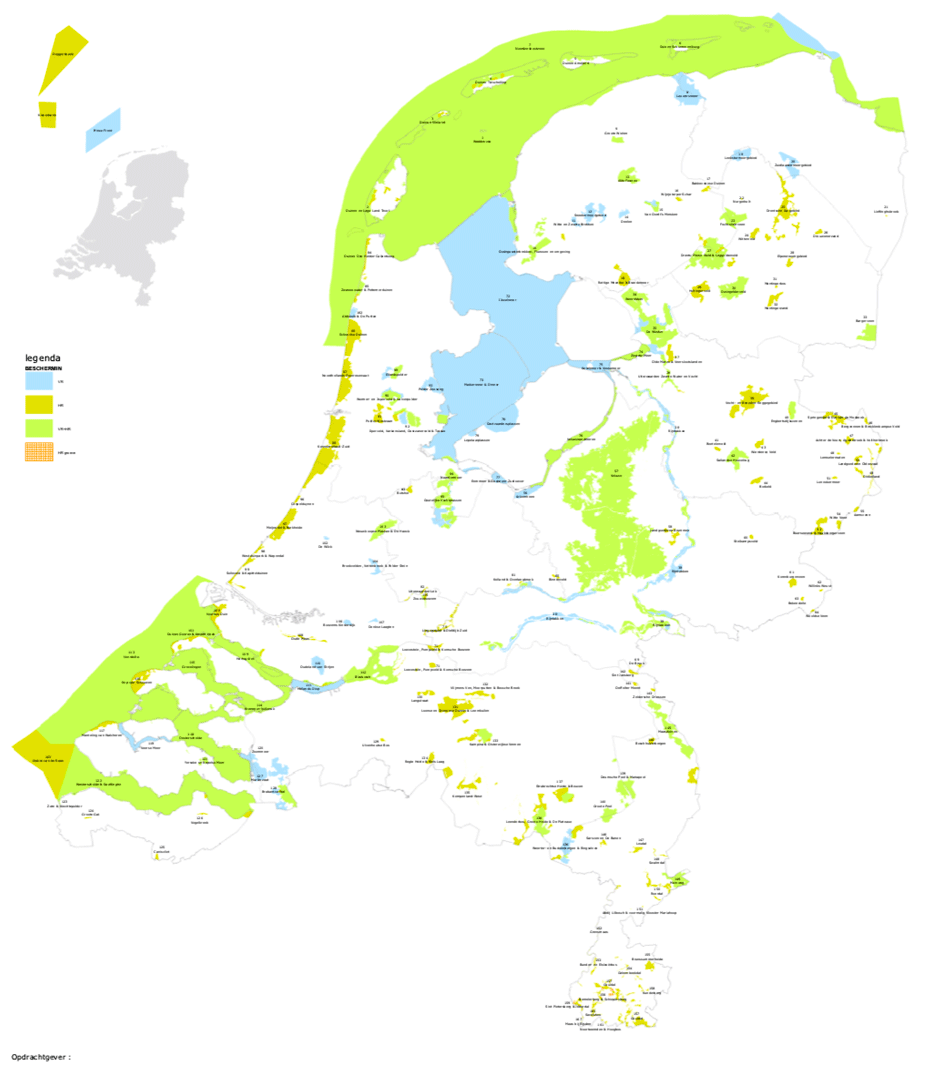 Natura 2000-gebieden in Nederland op de kaart