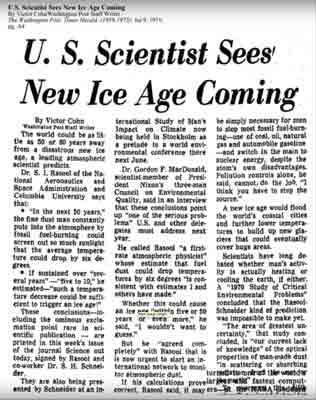 Washington Post 1971: ijstijd binnen 50 jaar