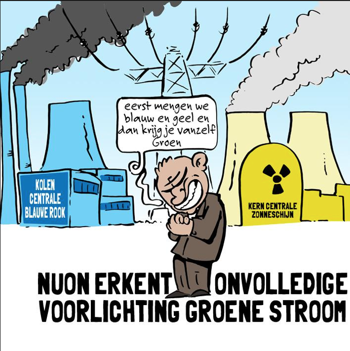 blauw en geel-is groene stroom