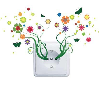 bloemen uit stopcontact