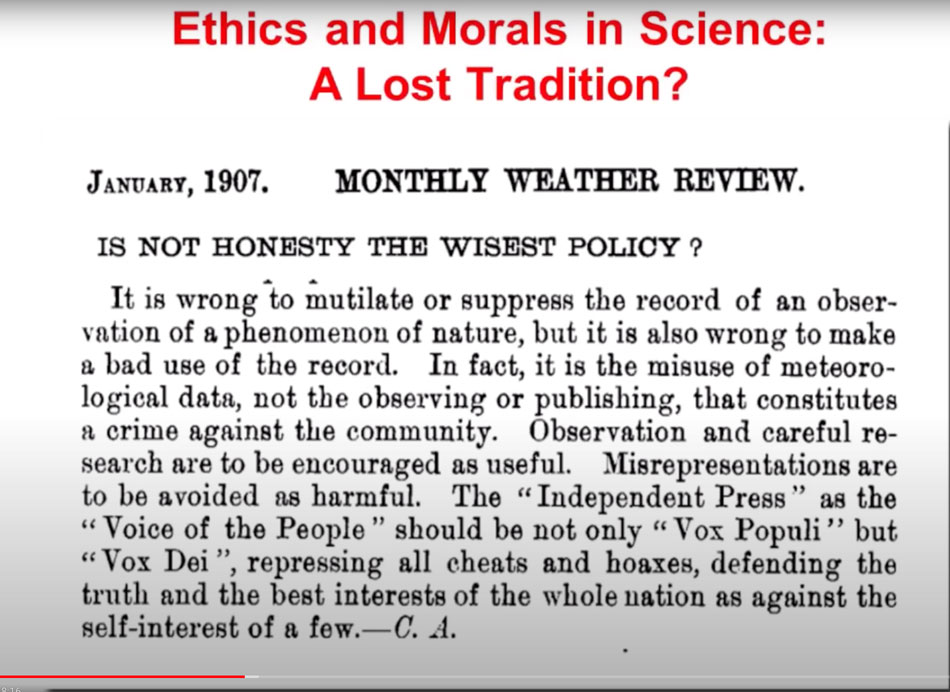 ethics and morals in temperature measurement data