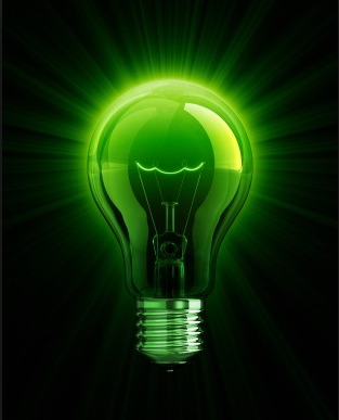 groene stroom lamp