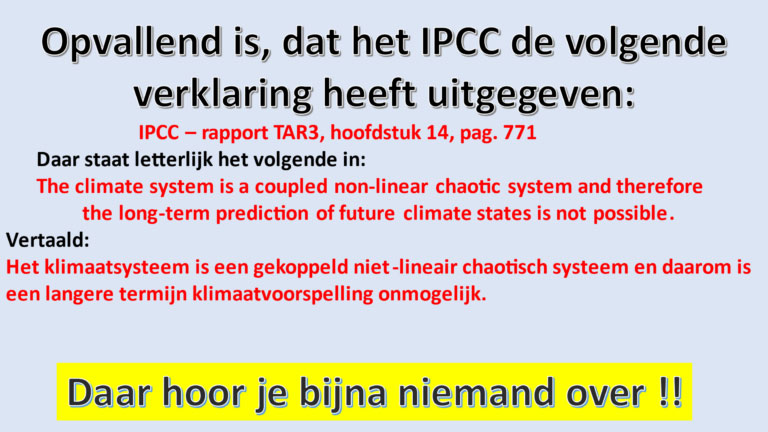 IPCC stelt dat klimaatvoorspellingen onmogelijk zijn