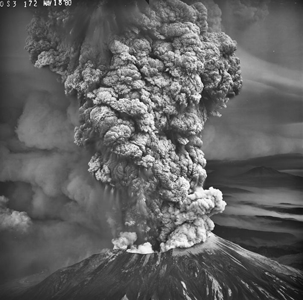 uitbraak van de Mount St Helens in de USA in 1980