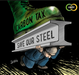 cartoon Save our Steel van Josh