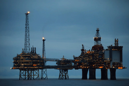 Sleipner CCS-platform voor CO2-opslag in onderzeese zoutlagen