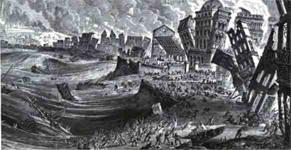 tsunami in Lissabon in 1755