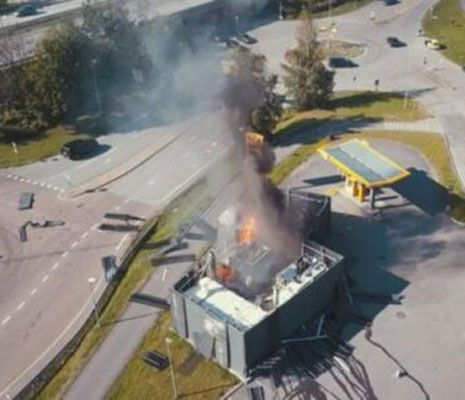 Waterstof-tankstation in Noorwegen ontplofte door een productiefout